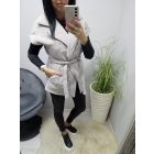 Vastagabb steppelt hatású öves mellény (bézs)