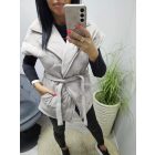 Vastagabb steppelt hatású öves mellény (bézs)