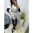 Vastagabb steppelt hatású öves mellény (bézs)