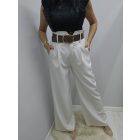 Nagyon csinos magas derekú bő szárú nadrág övvel (bézs)