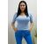 Csinos 3/4 ujjú  basic felső (babakék)