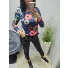 Csinos gumis derekú alján zsebénél cipzáras műbőr nadrág