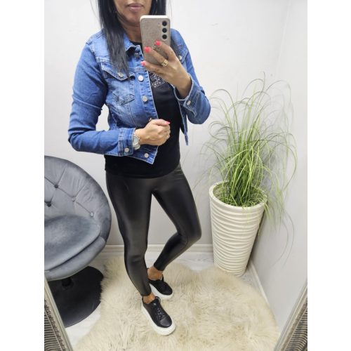 Műbőr hatású trendi és kényelmes legging 