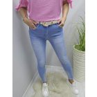 Divatos Push-up-os  koptatott farmernadrág övvel (S 2613-H)