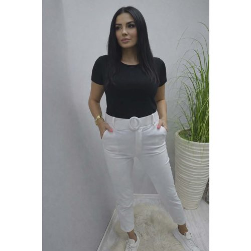 Nagyon csinos nadrág övvel (fehér)