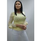 Gyönyörű csipkés felső (sárga)