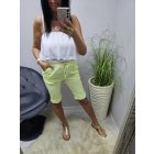 Nagyon csinos gyűrt hatású térdnadrág (neonsárga)