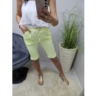 Nagyon csinos gyűrt hatású térdnadrág (neonsárga)