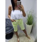 Nagyon csinos gyűrt hatású térdnadrág (neonsárga)