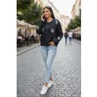 Csinos flitteres díszítésű gombos kardigán(fekete)