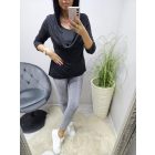 Csinos ejtett nyakú felső(fekete)