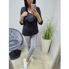 Csinos ejtett nyakú felső(fekete)