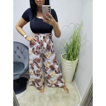 Csinos alján levélmintás overál derekán megkötővel 