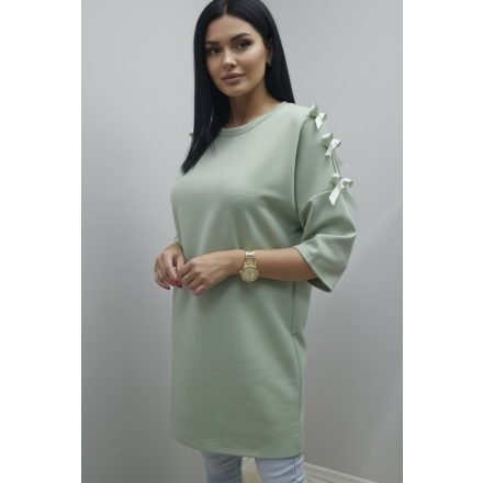 Csinos vállán masnis tunika (menta)