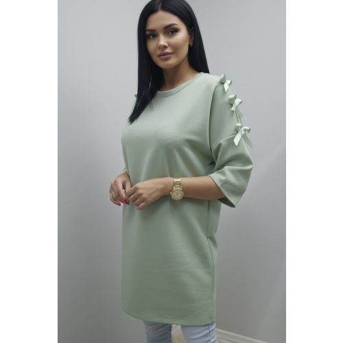 Csinos vállán masnis tunika (menta)