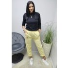 Nagyon csinos pamut szabadidő nadrág (sárga)