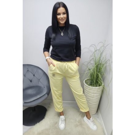 Nagyon csinos pamut szabadidő nadrág (sárga)