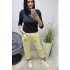 Nagyon csinos pamut szabadidő nadrág (sárga)