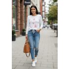 Csinos virágmintás hosszúujjú felső (05)