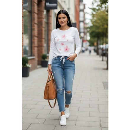 Csinos virágmintás hosszúujjú felső (05)
