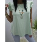 Csinos vállán fodros felső nyaklánccal (almazöld)