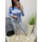 Csinos vállra húzható  mintás felső