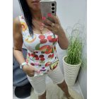 Csinos gyümölcs mintás trikó (fehér alap)